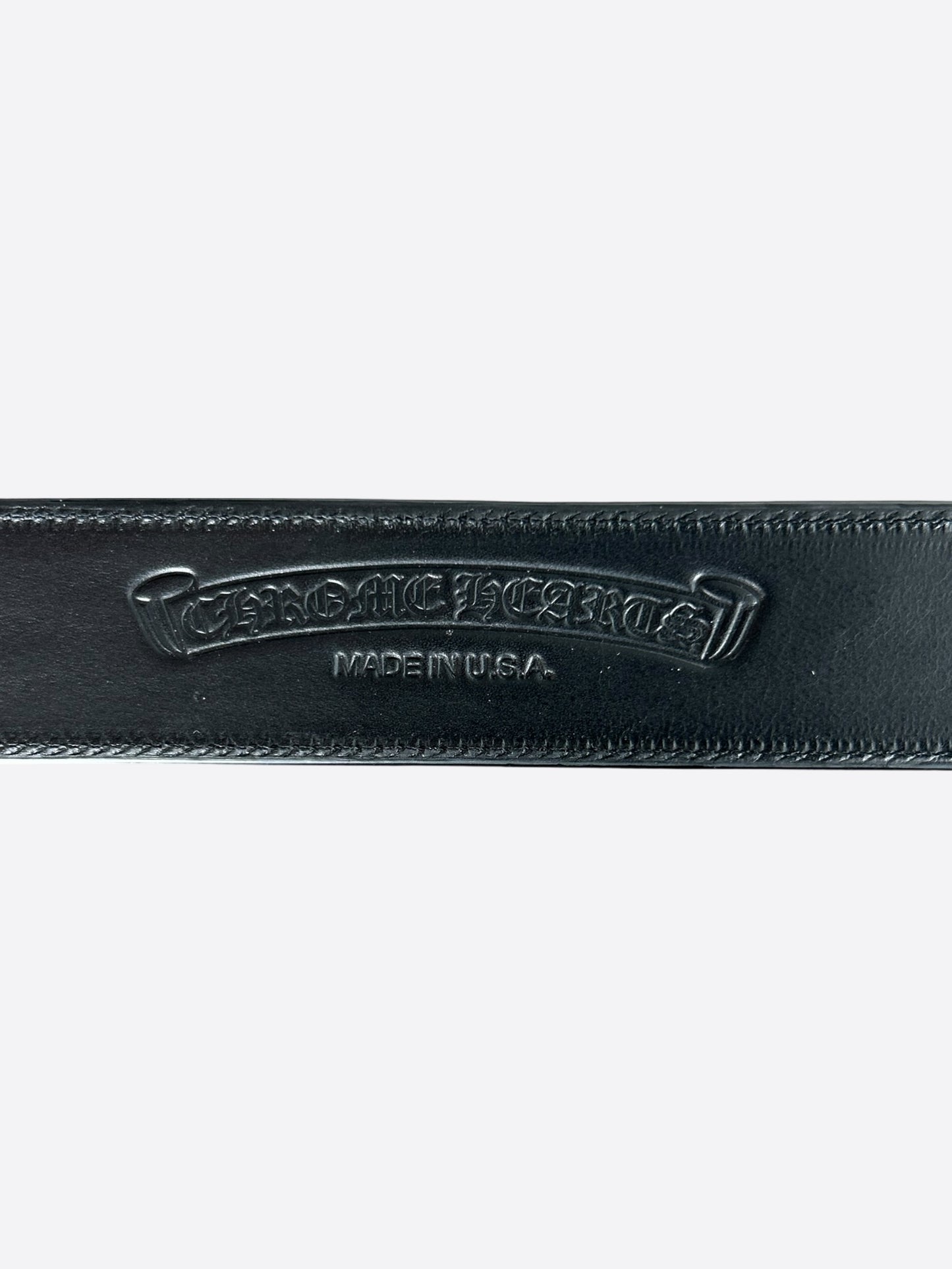 Chrome Hearts Black & Silver Gunslinger Belt