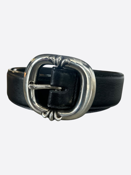 Chrome Hearts Black & Silver Gunslinger Belt