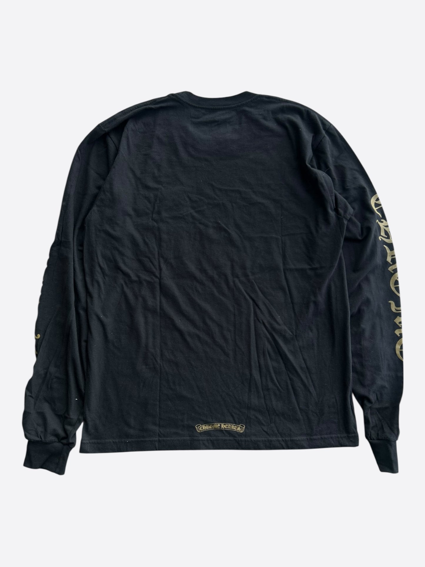 Chrome Hearts Black & Olive Neck Logo Longsleeve T-Shirt