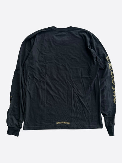 Chrome Hearts Black & Olive Neck Logo Longsleeve T-Shirt