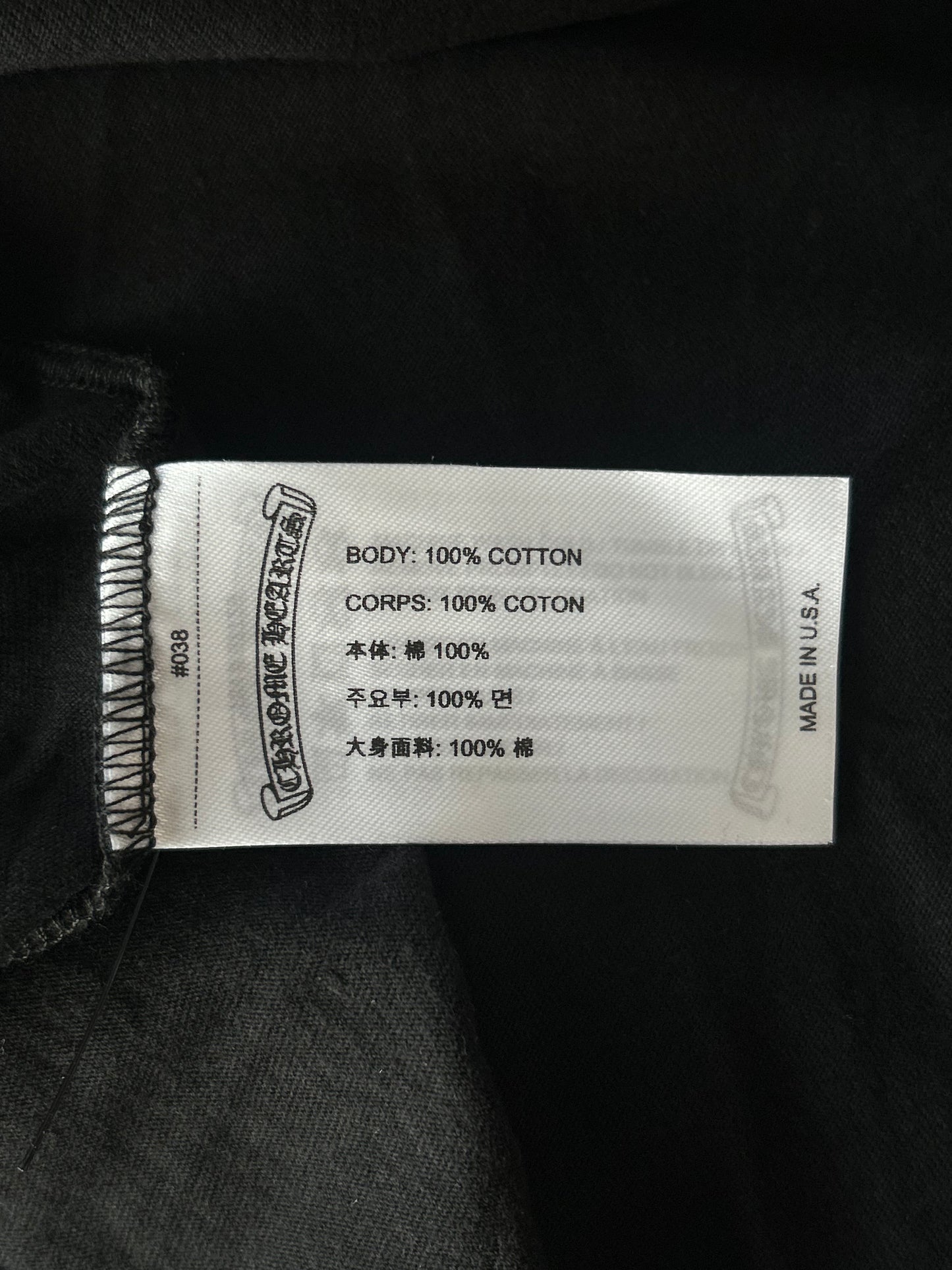 Chrome Hearts Black & Olive Neck Logo Longsleeve T-Shirt
