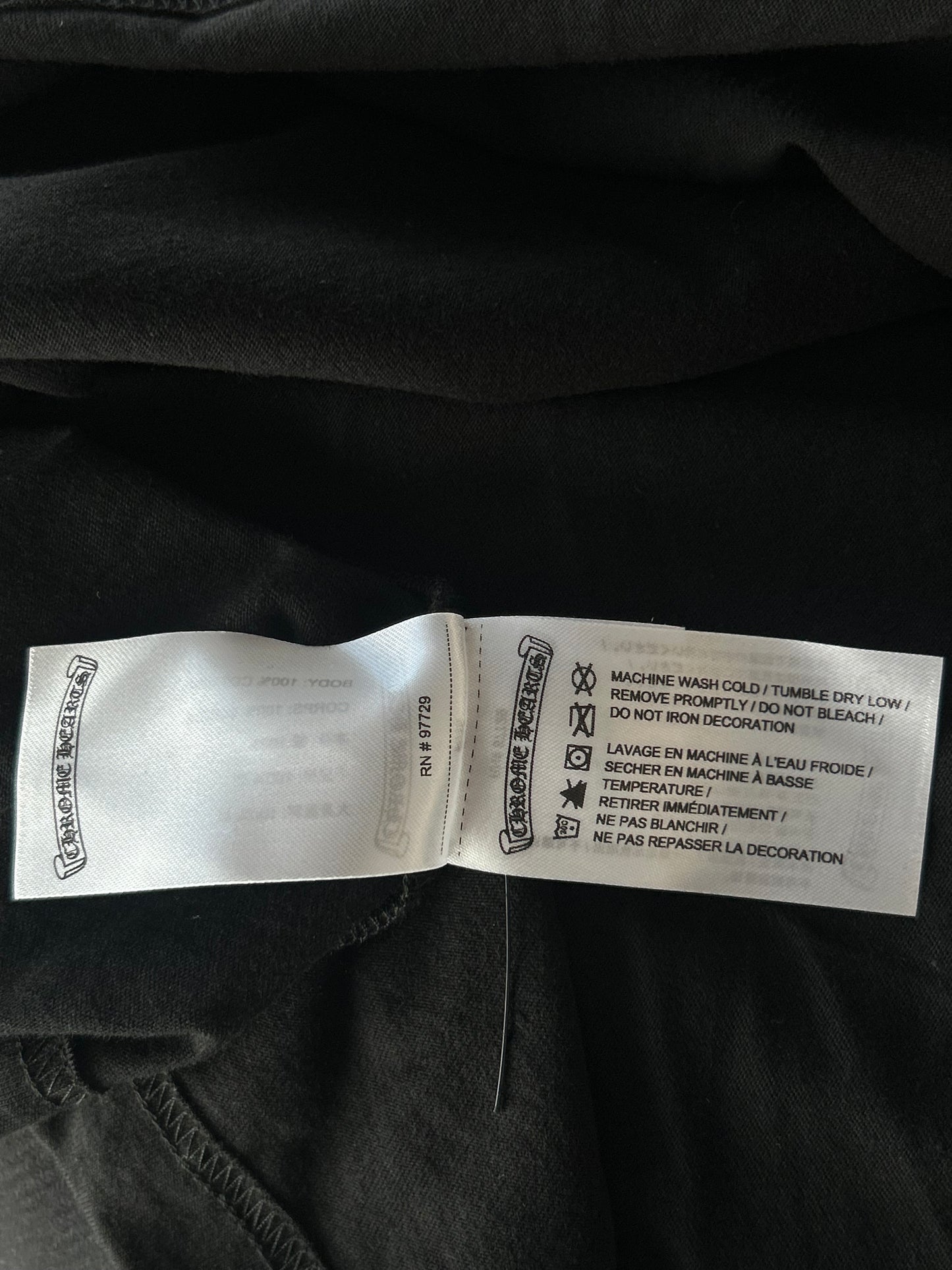 Chrome Hearts Black & Olive Neck Logo Longsleeve T-Shirt
