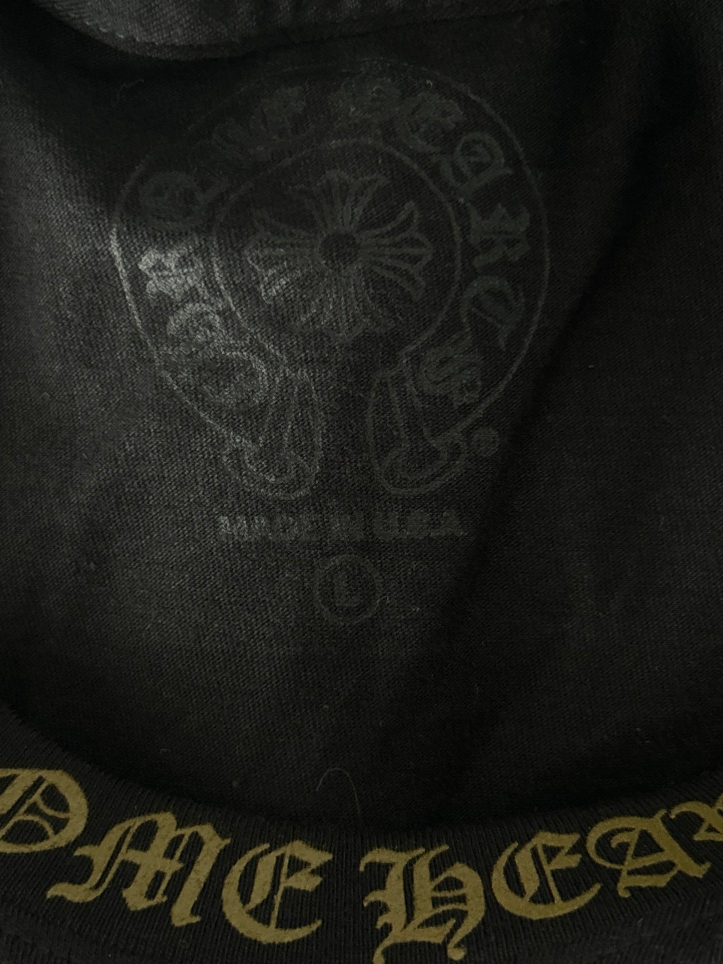 Chrome Hearts Black & Olive Neck Logo T-Shirt