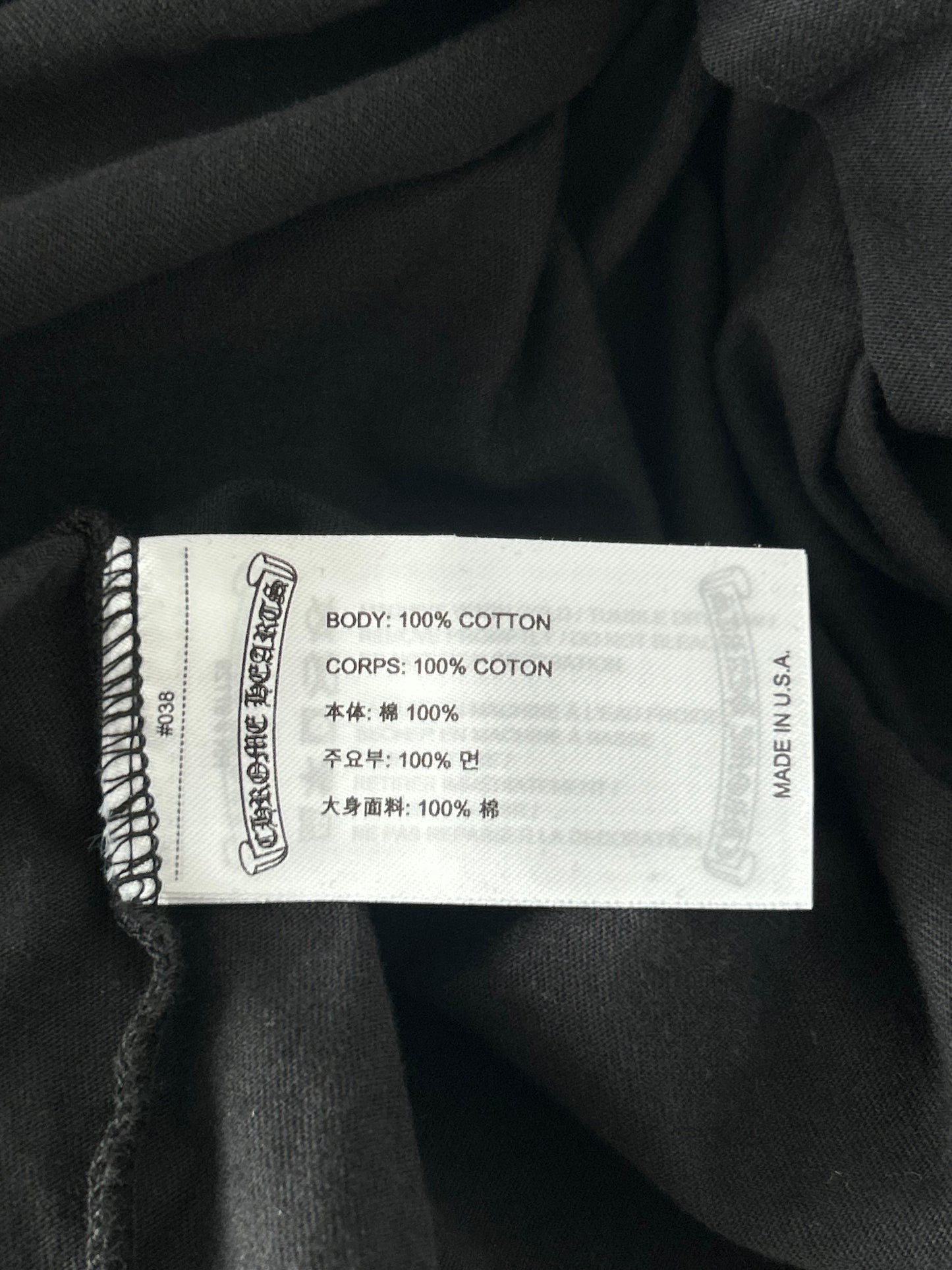 Chrome Hearts Black & Olive Neck Logo T-Shirt