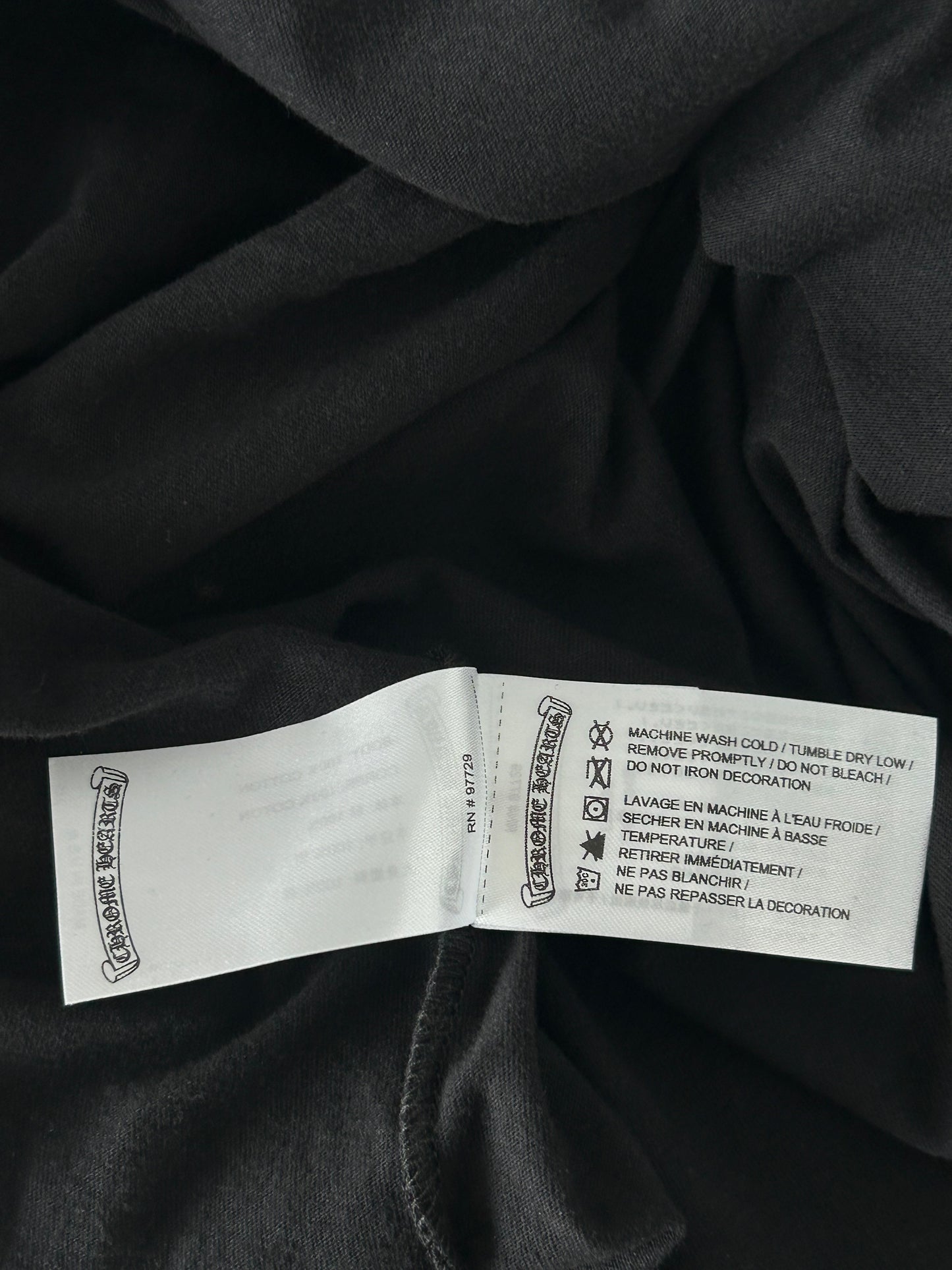 Chrome Hearts Black & Olive Neck Logo T-Shirt