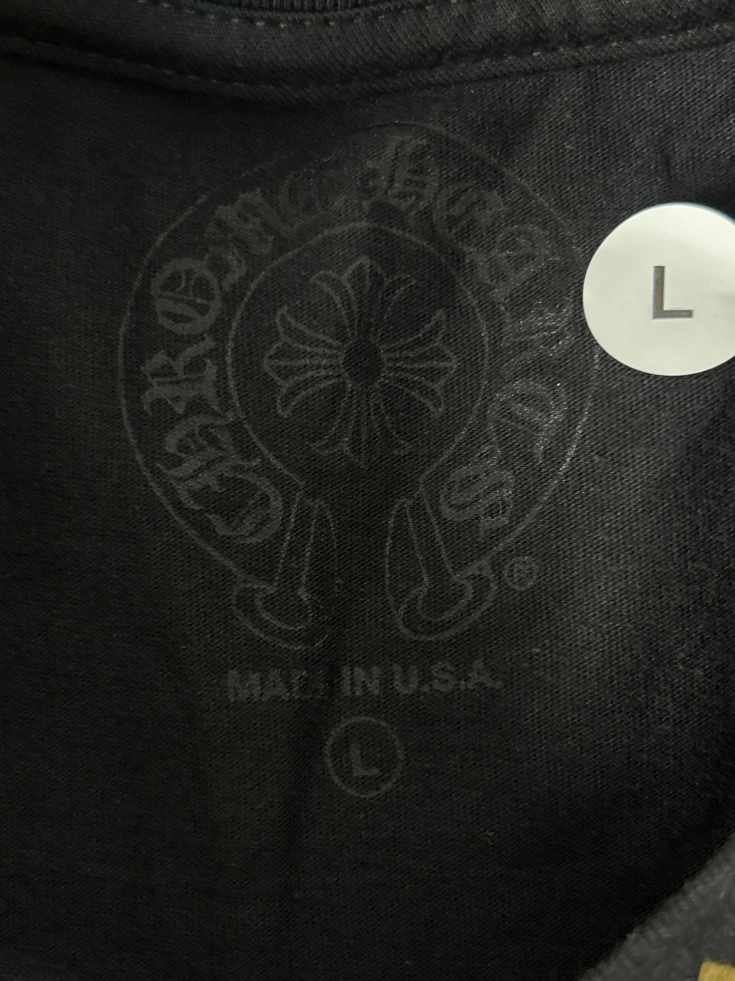 Chrome Hearts Black & Olive Neck Logo T-Shirt