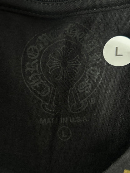 Chrome Hearts Black & Olive Neck Logo T-Shirt