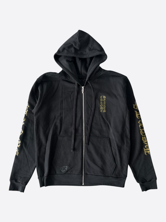 Chrome Hearts Black & Olive Script Zip Up Hoodie