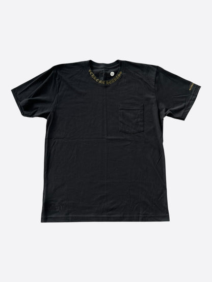 Chrome Hearts Black & Olive Neck Logo T-Shirt