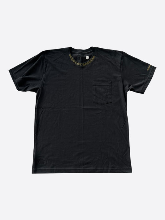 Chrome Hearts Black & Olive Neck Logo T-Shirt