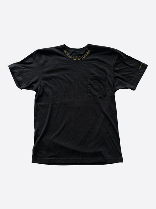 Chrome Hearts Black & Olive Neck Logo T-Shirt