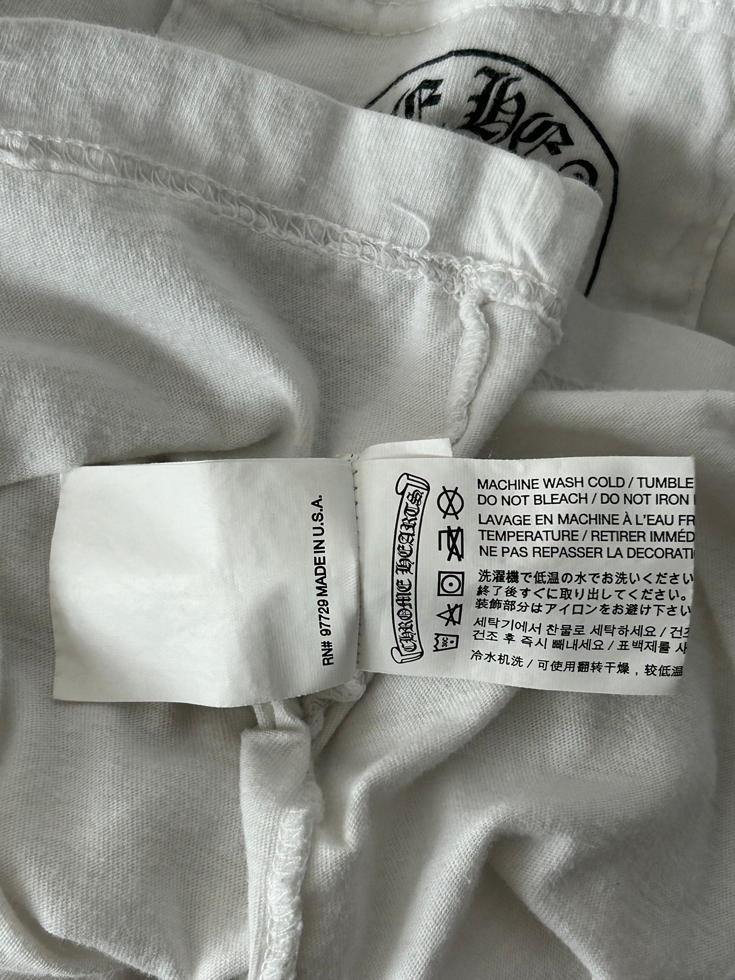 Chrome Hearts White & Black Taipei Horseshoe Logo T-Shirt
