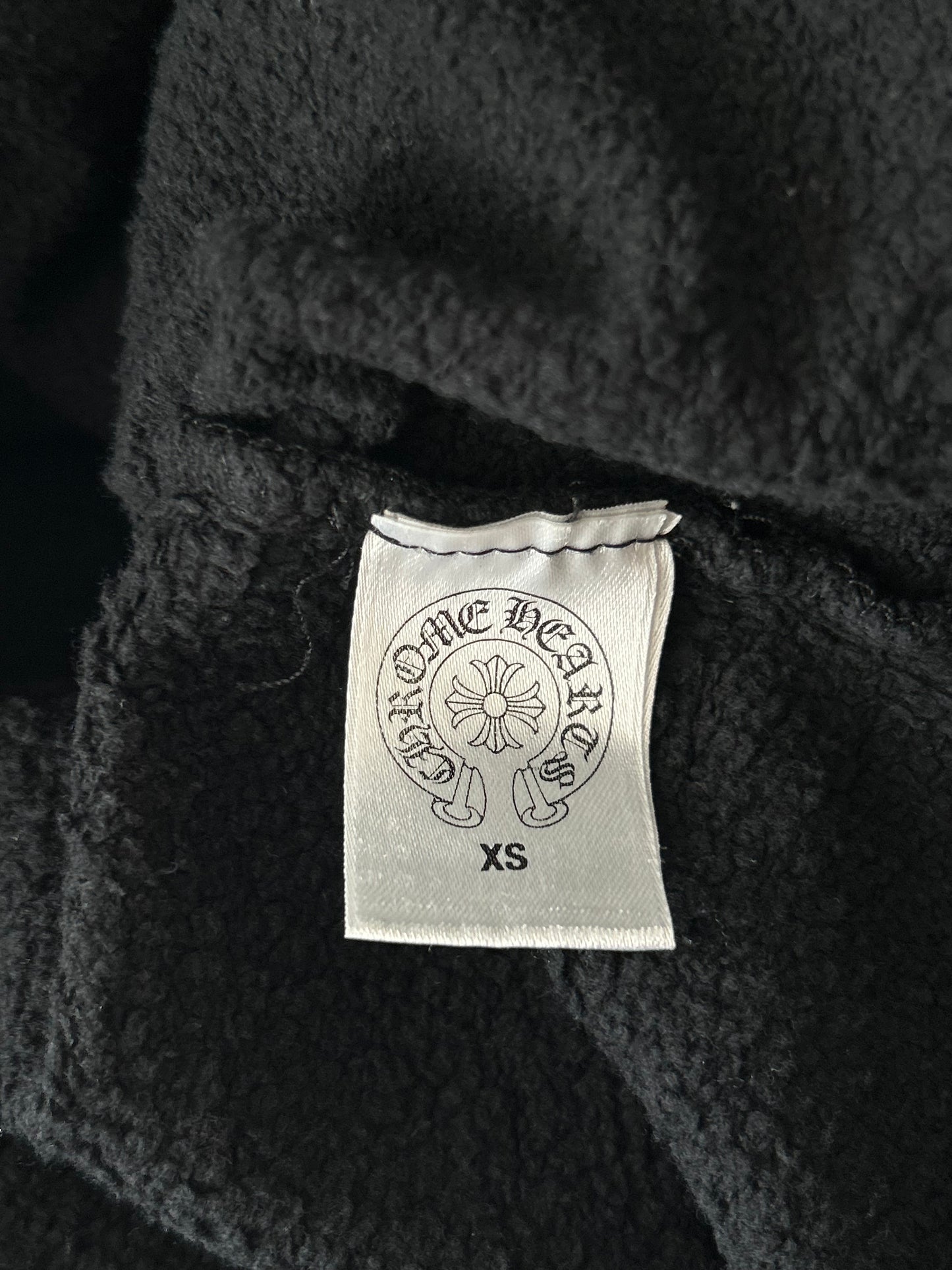 Chrome Hearts Black & White Foti Horseshoe Logo Zip Up Hoodie