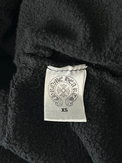 Chrome Hearts Black & White Foti Horseshoe Logo Zip Up Hoodie
