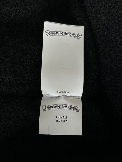 Chrome Hearts Black & Cheetah Cross Patch Cashmere Sweater
