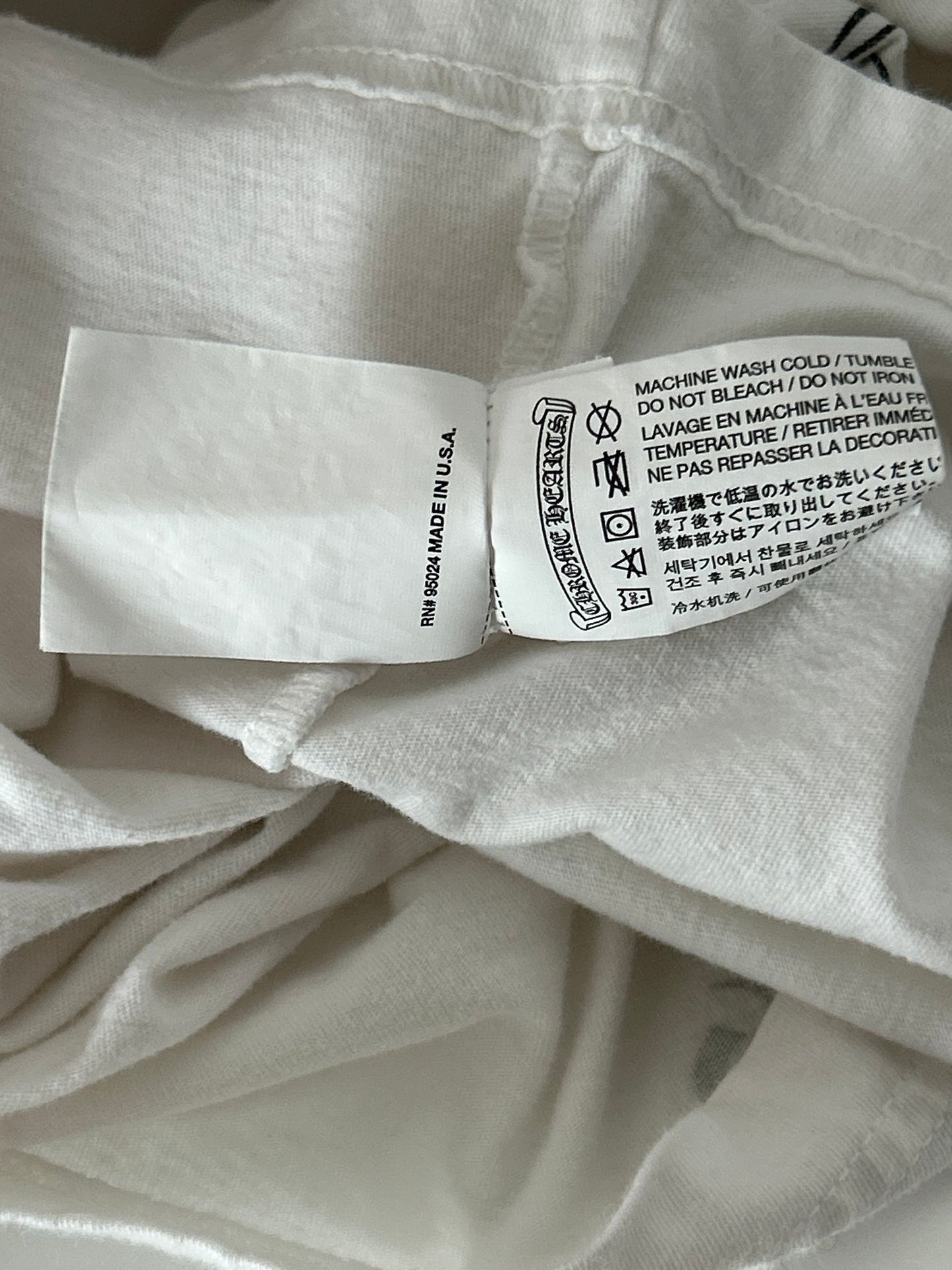 Chrome Hearts White & Black Cross Logo T-Shirt