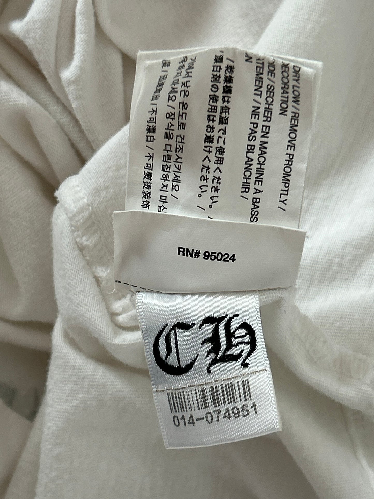 Chrome Hearts White & Black Cross Logo T-Shirt