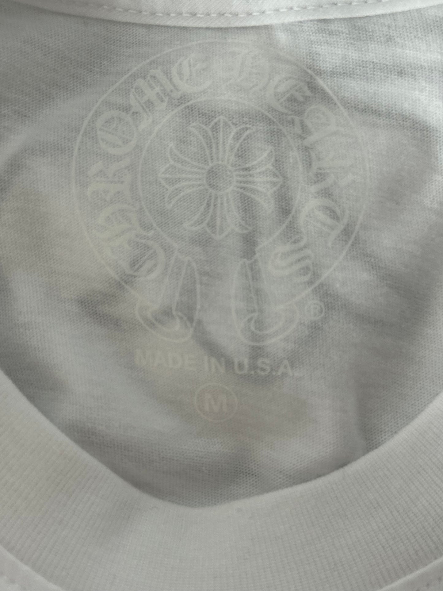 Chrome Hearts White & Black Las Vegas Horseshoe Logo T-Shirt