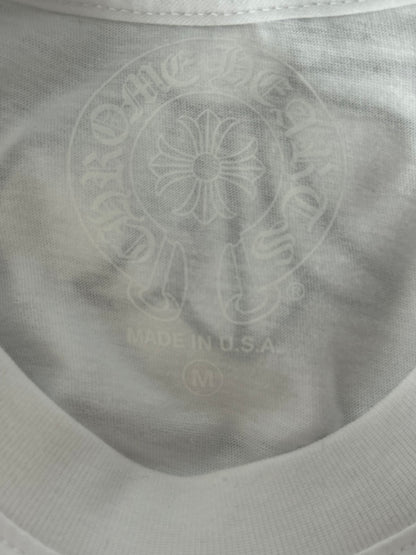 Chrome Hearts White & Black Las Vegas Horseshoe Logo T-Shirt