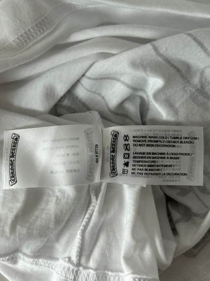 Chrome Hearts White & Black Las Vegas Horseshoe Logo T-Shirt