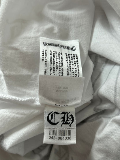 Chrome Hearts White & Black Las Vegas Horseshoe Logo T-Shirt