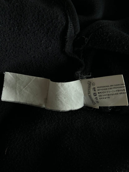 Chrome Hearts Black Leather Triple Cross Patch Hoodie
