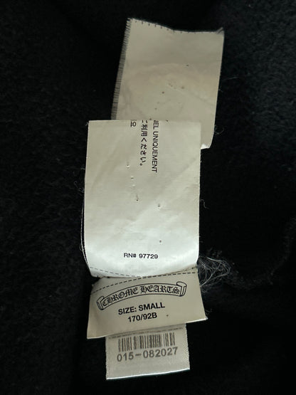 Chrome Hearts Black Leather Triple Cross Patch Hoodie