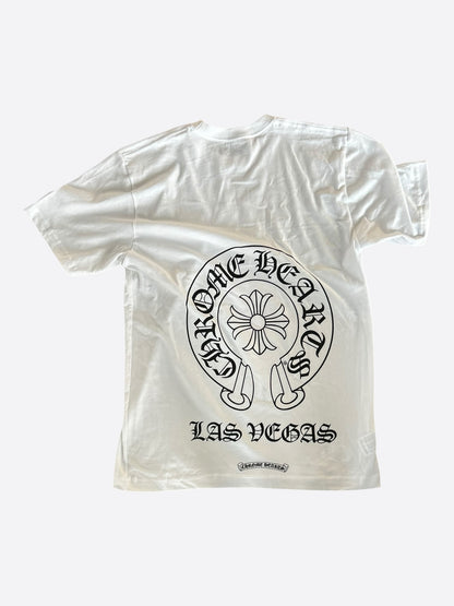 Chrome Hearts White & Black Las Vegas Horseshoe Logo T-Shirt