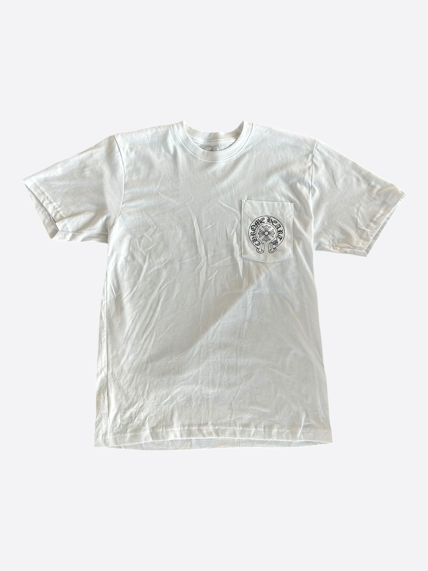 Chrome Hearts White & Black Las Vegas Horseshoe Logo T-Shirt