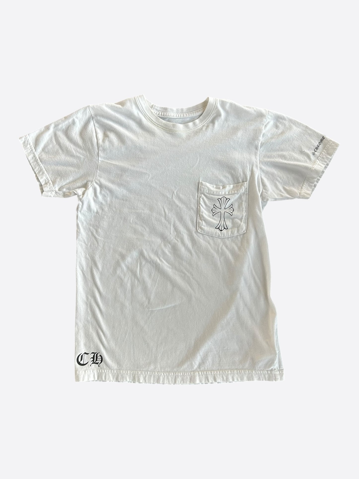 Chrome Hearts White & Black Cross Logo T-Shirt