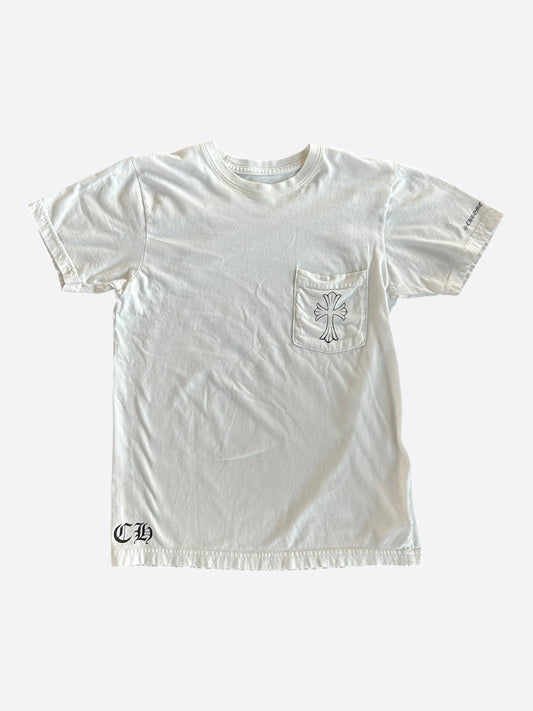 Chrome Hearts White & Black Cross Logo T-Shirt