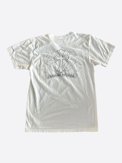 Chrome Hearts White & Black Cross Logo T-Shirt
