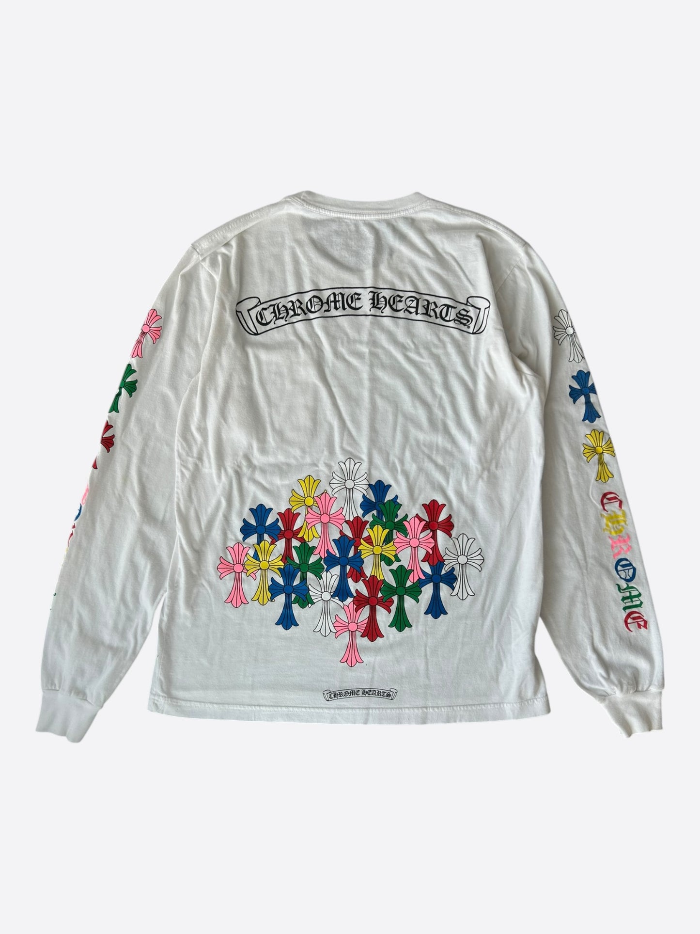 Chrome Hearts White & Multicolor Cross Longsleeve T-Shirt