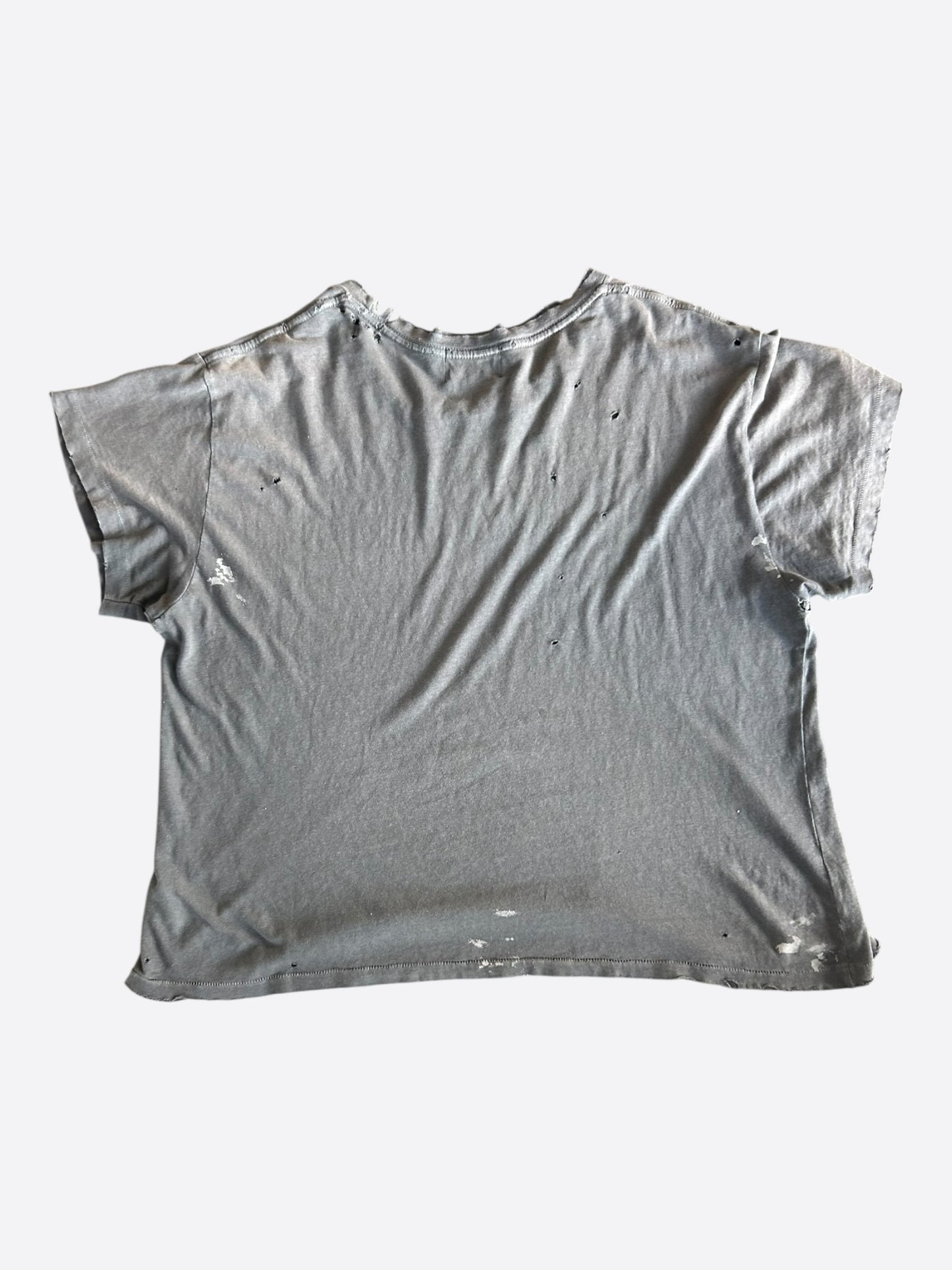 Enfants Riches Deprimes Faded Black & White Distressed Classic Logo T-Shirt