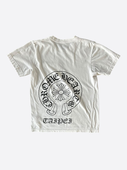 Chrome Hearts White & Black Taipei Horseshoe Logo T-Shirt