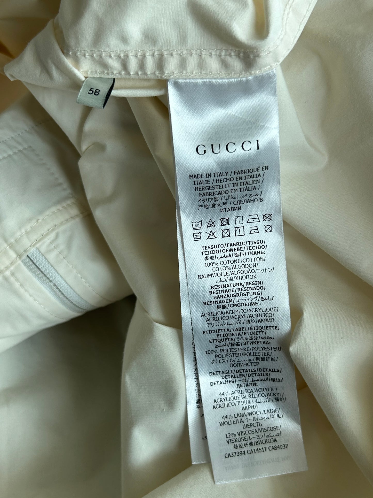 Gucci White & Multicolor Striped Logo Anorak
