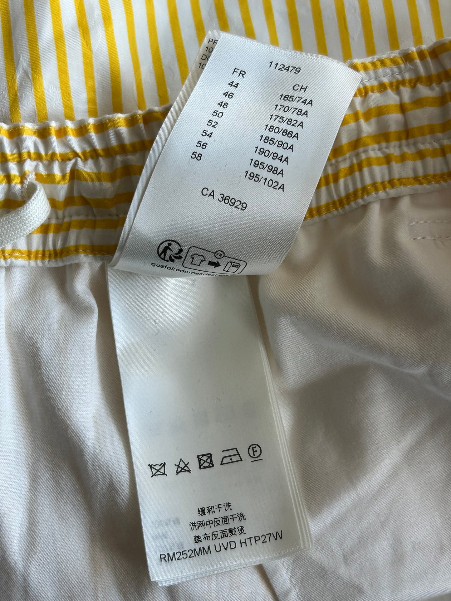 Louis Vuitton Yellow & White Striped Monogram Pants