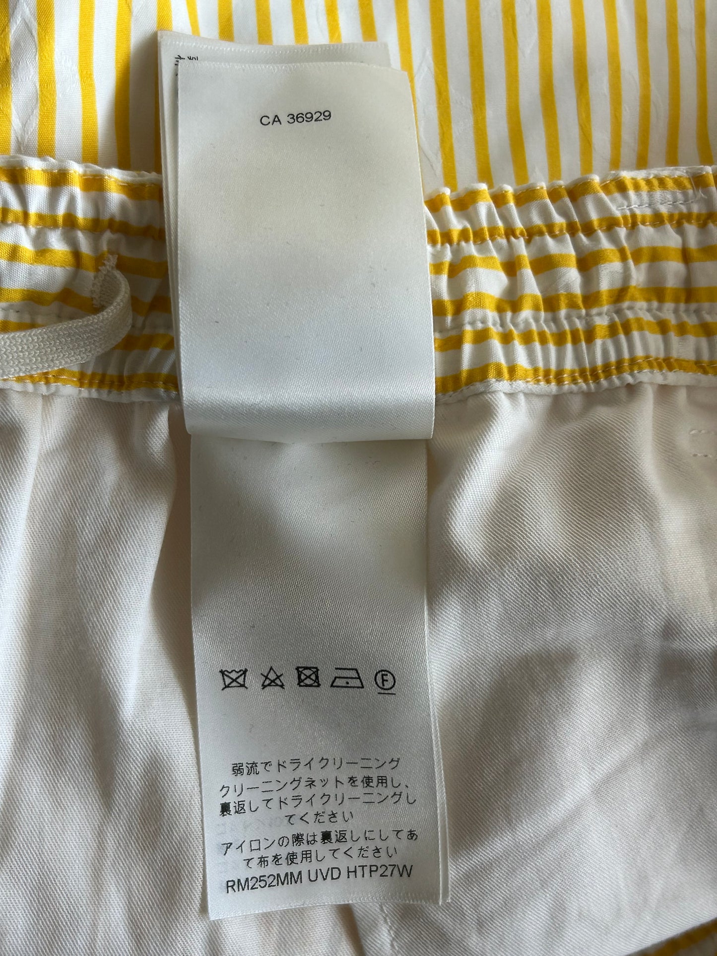 Louis Vuitton Yellow & White Striped Monogram Pants