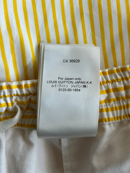Louis Vuitton Yellow & White Striped Monogram Pants