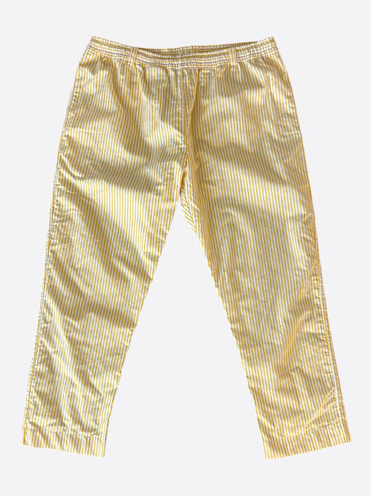Louis Vuitton Yellow & White Striped Monogram Pants