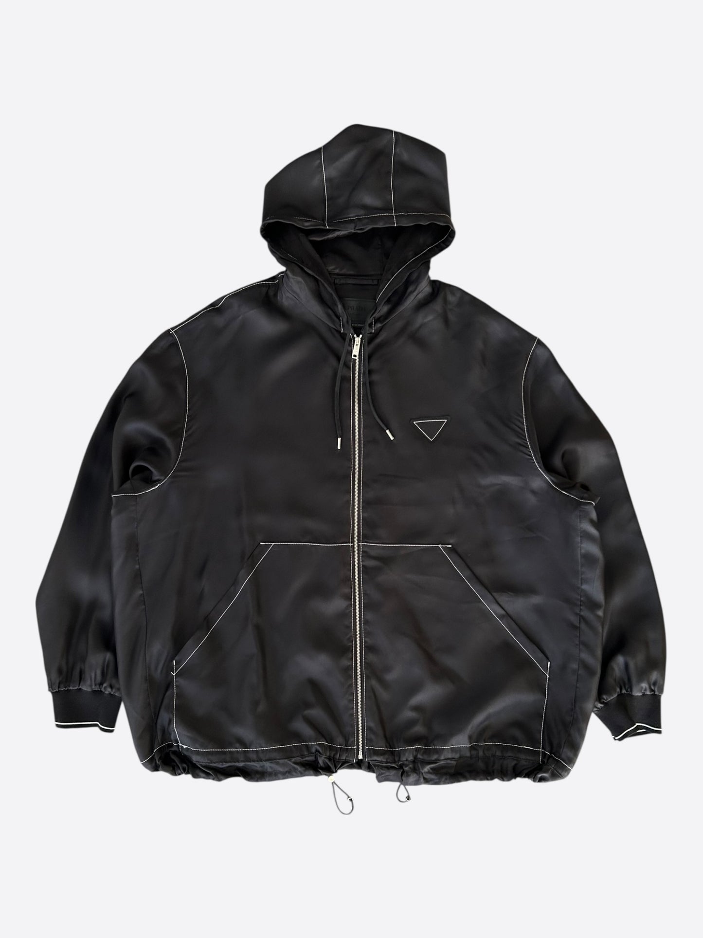 Prada Black & White Nylon Blouson Jacket