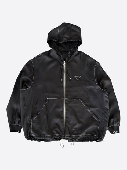 Prada Black & White Nylon Blouson Jacket