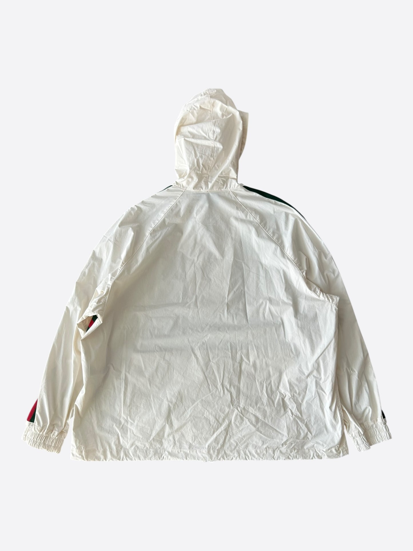 Gucci White & Multicolor Striped Logo Anorak