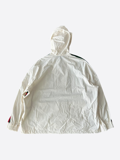 Gucci White & Multicolor Striped Logo Anorak