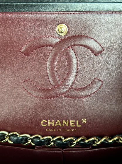 Chanel Black Lambskin Quilted Medium Flap Bag