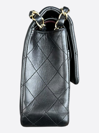 Chanel Black Lambskin Quilted Medium Flap Bag