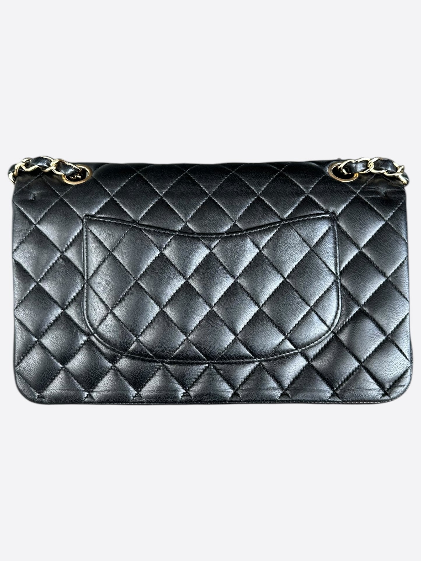 Chanel Black Lambskin Quilted Medium Flap Bag