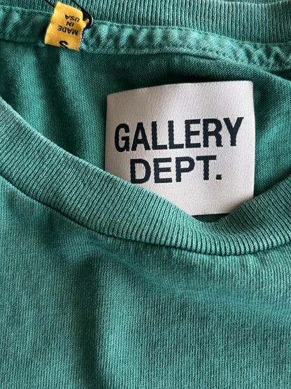 Gallery Dept Vintage Green & White Logo T-Shirt