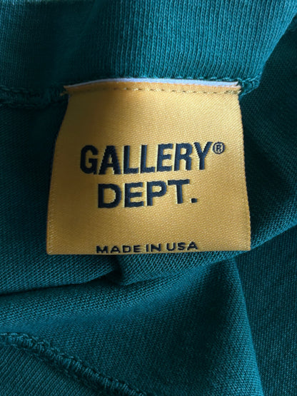 Gallery Dept Vintage Green & White Logo T-Shirt