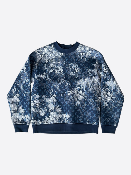 Louis Vuitton Blue Tapestry Monogram Sweater